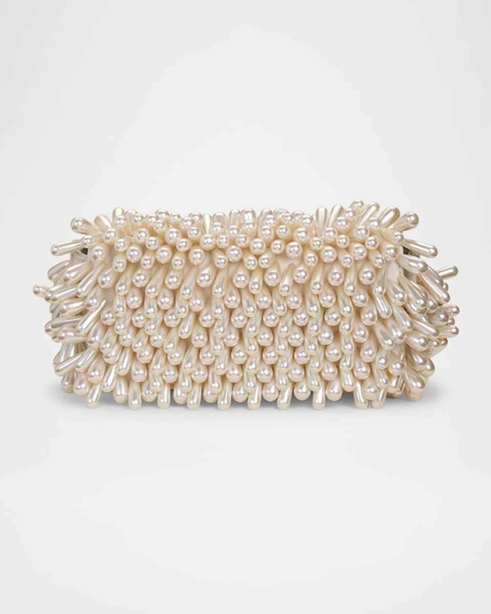 Perla Pearly Beaded Shoulder Bag